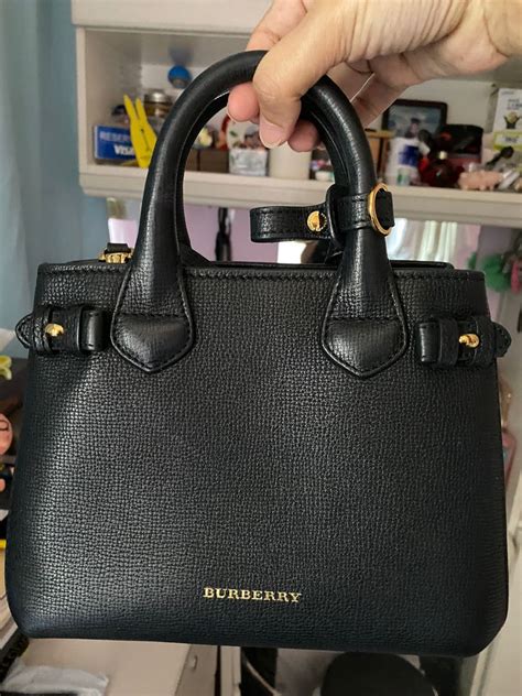 Burberry House Check Derby Leather Baby Banner Tote 